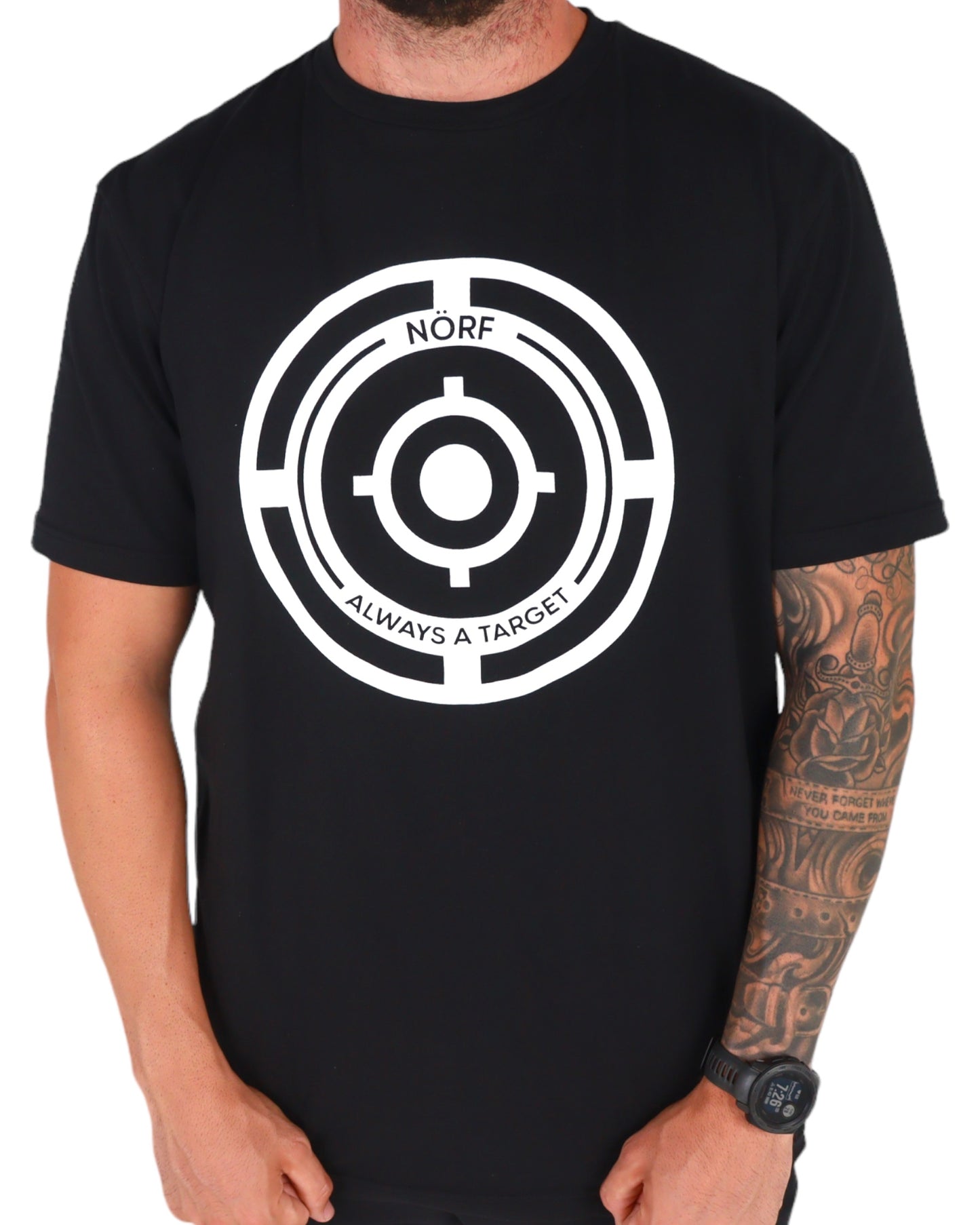 BLACK ALWAYS A TARGET BADGED TEE