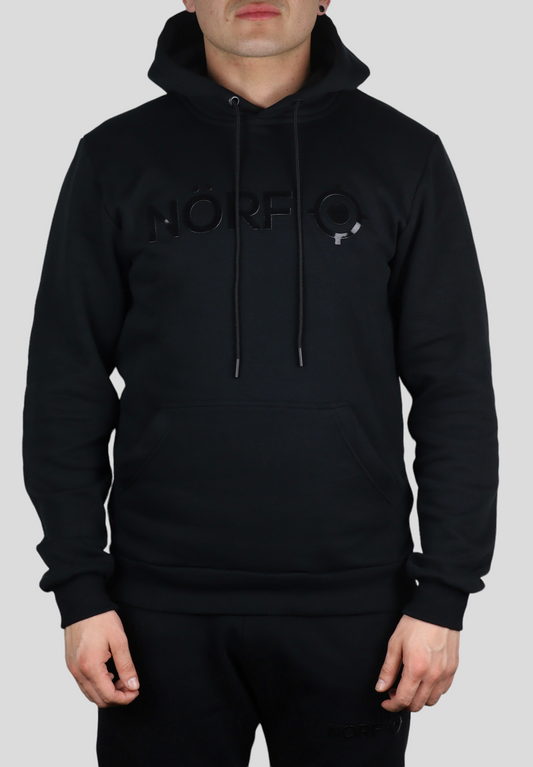 NÖRF BLACK FITTED HOODIE